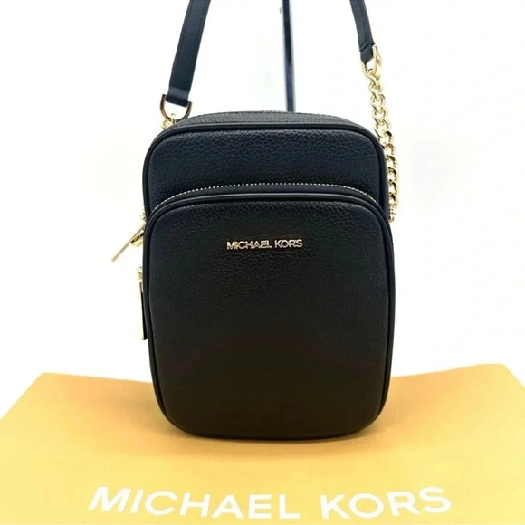 Michael Kors Handbags - Michael Kors Medium NS Chain Xbody Bag Black (NWT)